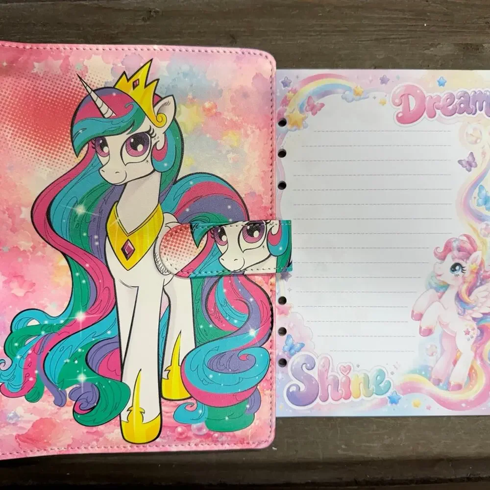 My Little Pony A5 Binder with matching printed paper